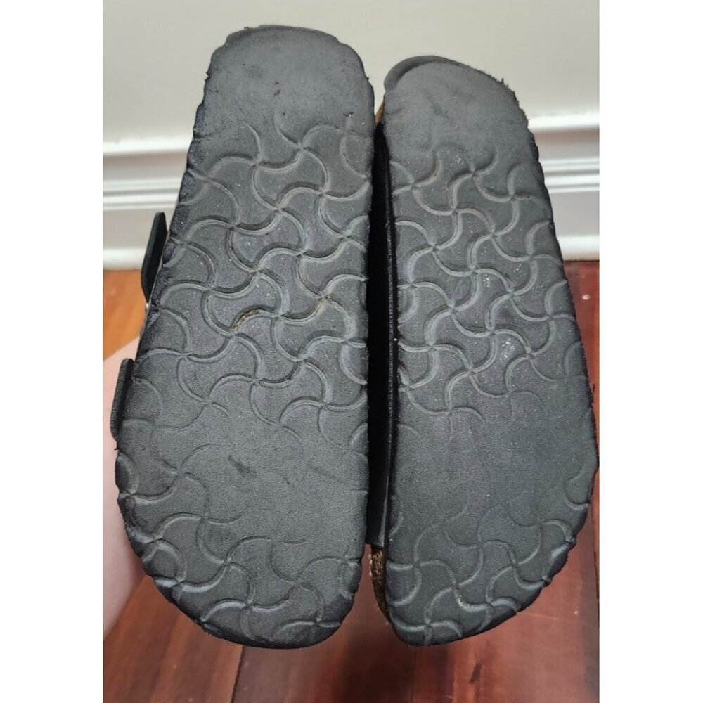 Birkenstock Arizona Womens Leather Sandals Black Double Buckle Comfort Slides 37 - Picture 10 of 14